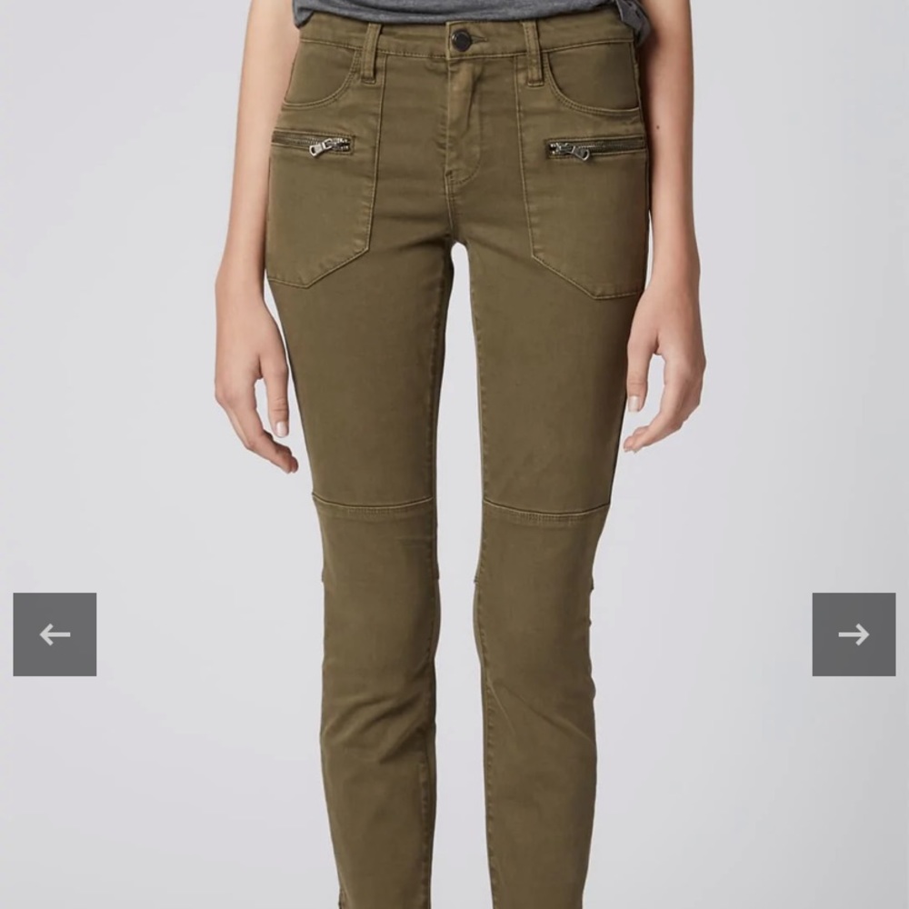 Blanknyc Wannabe Skinny Olive Green Ankle Cropped Pants